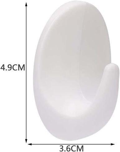 9 Pcs Wall Hooks Stick On Hook Heavy Duty Wall Hook White Self Adhesive Hooks for Bathroom Kitchen Hanging Coat Cloth Towel Robe in Saudi Arabia