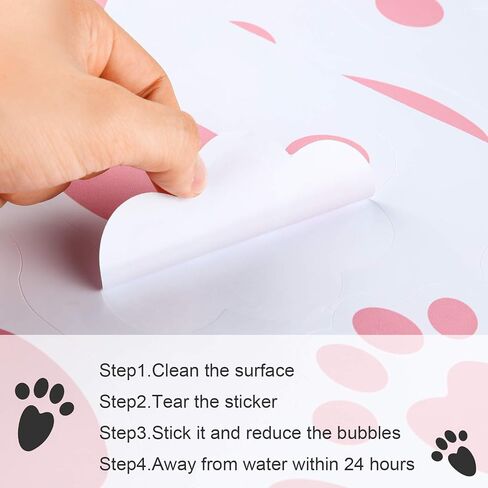 Outus 10 Sheet 52 Pieces Large Easter Bunny Paw Prints Footprints Floor Clings Decals 7.9 Inches Footprints Stickers Cute Festive Decals Decorations for Floor Ceiling Window Wall Easter Party Supplies in Saudi Arabia