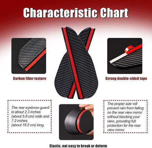 2PCS Rearview Mirror Rain Eyebrow, Rearview Mirror Rain Blocker, General Rearview Mirror Rain Blocker,Suitable for Most Cars, SUV Vehicles in Saudi Arabia