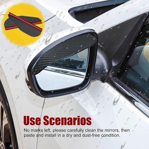 2PCS Rearview Mirror Rain Eyebrow, Rearview Mirror Rain Blocker, General Rearview Mirror Rain Blocker,Suitable for Most Cars, SUV Vehicles in Saudi Arabia