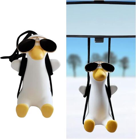 Swinging Pig Car Hanging Ornament, Swing Lucky Piggy Pendant Car Interior Rear View Mirror Charm Accessories, Super Cute Pig Decoration Universal for Car, Office, Home in Saudi Arabia
