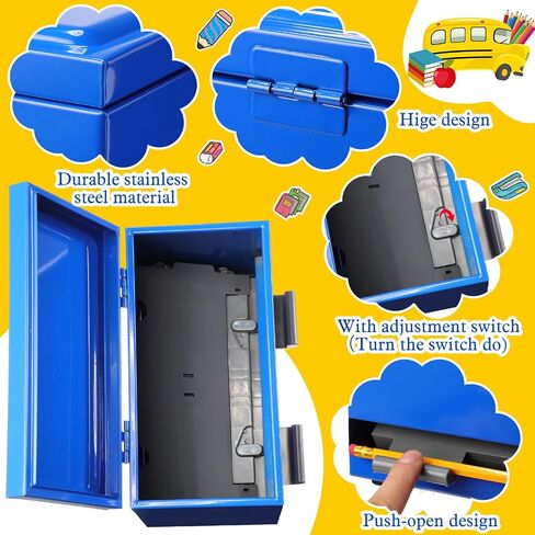Mifoci 8 Pcs Pencil Dispenser Kit for Classroom Stainless Steel Pencil Dispenser Straw Dispenser for Pencils Metal Pencil Holder Pencil Letter Sticker Bulk Storage Teachers Classroom Supplies(Blue) in Saudi Arabia