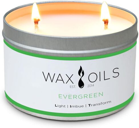 Wax and Oils Soy Wax Aromatherapy Scented Candles (Evergreen) 16 Oz. in Saudi Arabia