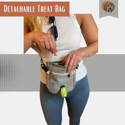 Tito's Closet Pet Travel Bag Includes Dog Travel Accessories 2-Pack Travel Bowls for Dogs, 2 Dog Food Containers, Dog Treat Bag (Gray) in Saudi Arabia