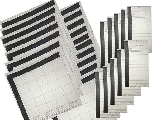 لوحات مربعات كرة القدم ومجموعة بطاقات شريطية مكونة من 10 خطوط تتضمن (20) 25 لوحة ملاءة كرة قدم مربعة و(10) بطاقات شريطية لكرة القدم مكونة من 10 خطوط، مثالية لحمامات كرة القدم، وSuperbowl، وNFL، وجمع التبرعات in Kuwait