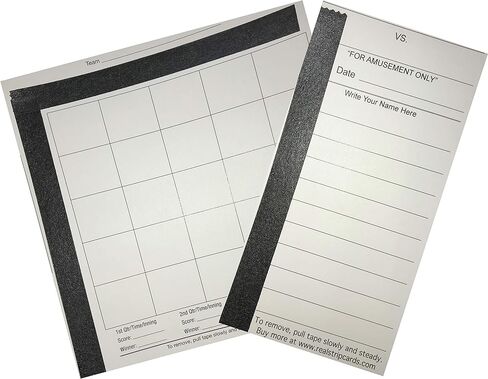 لوحات مربعات كرة القدم ومجموعة بطاقات شريطية مكونة من 10 خطوط تتضمن (20) 25 لوحة ملاءة كرة قدم مربعة و(10) بطاقات شريطية لكرة القدم مكونة من 10 خطوط، مثالية لحمامات كرة القدم، وSuperbowl، وNFL، وجمع التبرعات in Kuwait