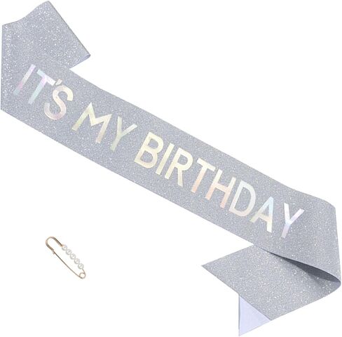 "IT'S MY BIRTHDAY" Sash - Pink Birthday Sash for Women, Birthday Girl Sash Gifts for Birthday Party Supply in Saudi Arabia