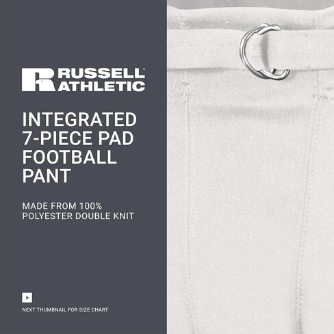 Russell Athletic Men's Integrated 7-Piece Pad Football Pant in Saudi Arabia
