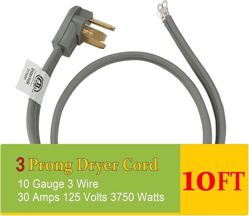 EP 3 Prong Dryer Cord, 4 ft 10/3 SRDT, 30Amp Appliance Extension Power Cord, NEMA 14-30, Black in Saudi Arabia