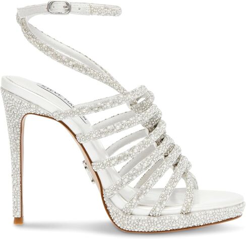 Steve Madden Women's Givinn Heeled Sandal, Pearl, 8 in Saudi Arabia