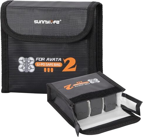 for DJI Avata 2 Lipo Battery Safe Bag, Avata2 Drone Battery Storage Bag, Fireproof & Explosion-Proof Safe Transport Protective Case For DJI Avata2 Accessory (For 3pcs Batteries) in Saudi Arabia