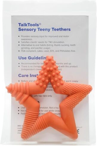 TalkTools Sensory Teeny Teether Star - Alternative to Thumb Sucking and Pacifiers, Enhances Oral Motor Awareness, Perfect for Children with Sensory Needs, Oral Development Aids (Sage) in Saudi Arabia