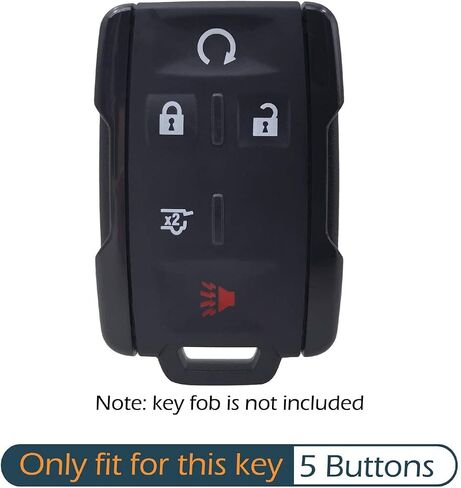GFDesign 2Pcs Silicone 4 Buttons Key Fob Cover Remote Case Keyless Protector Compatible with Chevrolet Chevy Colorado Silverado Suburban Tahoe GMC Canyon Sierra Yukon M3N-32337100 (Black & Hot Pink) in Kuwait