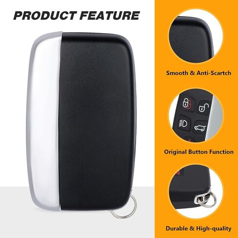 Key Fob Shell Case Fit for Land Rover Range Rover Sport Evoque LR4 LR2 Jaguar XJ XF XK F-Type F-PACE XE 2012 2013 2014 2015 2016 2017 2018 Keyless Entry Remote Replacement Cover Casing 5 Button in Saudi Arabia