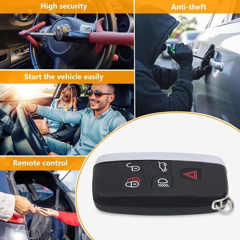 Key Fob Shell Case Fit for Land Rover Range Rover Sport Evoque LR4 LR2 Jaguar XJ XF XK F-Type F-PACE XE 2012 2013 2014 2015 2016 2017 2018 Keyless Entry Remote Replacement Cover Casing 5 Button in Saudi Arabia