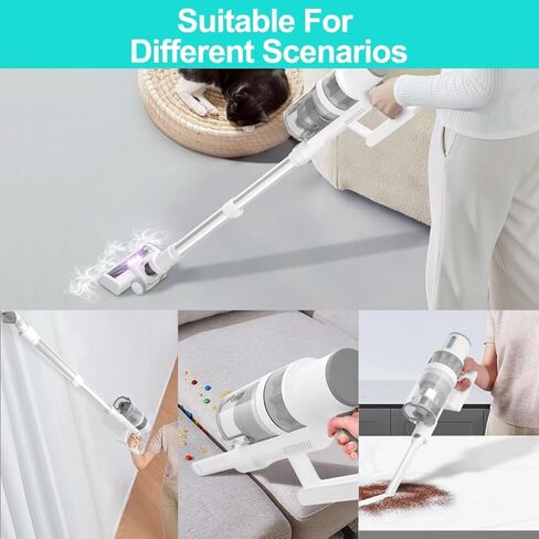 Cordless Vacuum Cleaner, 18000Pa Powerful Cordless Stick Vacuum 6 in 1, 45Mins Long Runtime, LED Lights Vacuum for Hardwood Floor Carpet Pet Hair Car Cleaning in Saudi Arabia