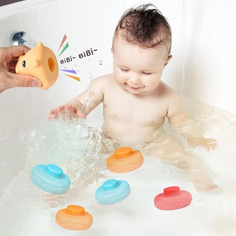 Baby Stacking Blocks Toys-Montessori Toys-Squeeze Sensory Toys-Soft Teething Toy, Stacking & Building Toys for Babies 18+ Months, Birthday Gift for Baby Boys Girl in Kuwait