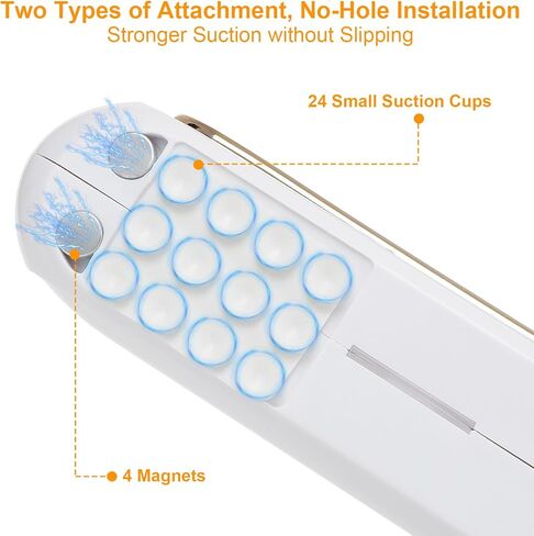 Plastic Wrap Dispenser with Cutter, Magnetic Aluminum Tin Foil Dispenser, Cling Wrap Film Slide Cutter Compatible for Wax Paper and Parchment Paper - Includes One 12" x 260' Roll Plastic Wrap in Saudi Arabia