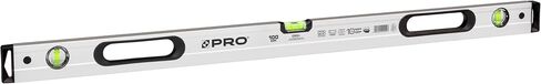 PRO800 Spirit Level 32-inch(80cm) Anodized Silver with ERS+ Easy Reading System - Accurate Leveler Spirit Tool with Ergonomic Profile Anti Shock Absorber in Saudi Arabia