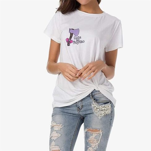 لطيف ولكن النفسية شارة مطرّزة الفأس مع القوس الجمجمة خياطة الحديد على التصحيح على الملابس أكياس قبعة الجينز شريط شارات ملصقات Applique بها بنفسك زين in Kuwait