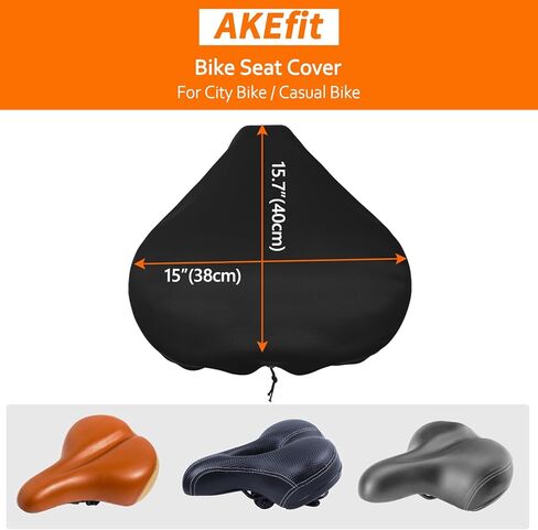 غطاء مقعد الدراجة من AKEfit غطاء مقعد دراجة مقاوم للماء، غطاء وسادة مقعد الدراجة مع رباط، واقي من الشمس والغبار لمقعد الدراجة، غطاء مطر لمقعد الدراجة قابل للغسل in Kuwait