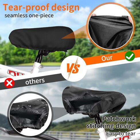 غطاء مقعد الدراجة من AKEfit غطاء مقعد دراجة مقاوم للماء، غطاء وسادة مقعد الدراجة مع رباط، واقي من الشمس والغبار لمقعد الدراجة، غطاء مطر لمقعد الدراجة قابل للغسل in Kuwait