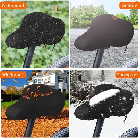 غطاء مقعد الدراجة من AKEfit غطاء مقعد دراجة مقاوم للماء، غطاء وسادة مقعد الدراجة مع رباط، واقي من الشمس والغبار لمقعد الدراجة، غطاء مطر لمقعد الدراجة قابل للغسل in Kuwait