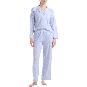 Karen Neuburger Women's Petite Key Item Long Sleeve Girlfriend Printed Pj Set