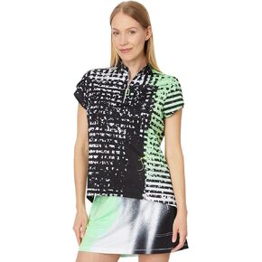 Jamie Sadock Women's Distressed Plaid Short Sleeve Top