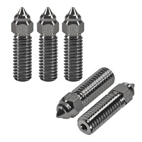 5PCS K1 Nozzles 3D Printer Hardened Steel Nozzles 0.4mm, High-Speed Printing and High Flow Extruder Nozzles for K1, K1 Max, CR-M4, CR-10 SE 3D Printers