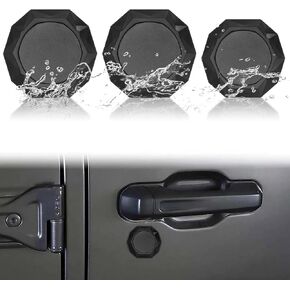Keyhole Covers for Jeep Accessories - For Jeep Gladiator Accessories & Jeep Wrangler Accessories JL JLU SUV Door Security Keyhole Cover 2018 2019 2020 2021 2022 2023 2024 +,with Sticker, Not-Magnetic