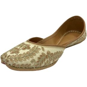 Multi Punjabi Jutti for Women's Wedding Shoes Traditional Handmade Ethnic Brdial Soft Flat Leather Jooti