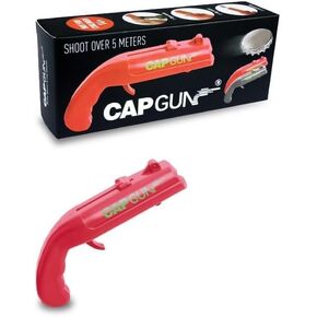 Cap Gun Bottle Opener, Launcher Shooter Funny Shoots Gun Creative Beer Opener for Drinking Game Family Party Bar Outdoor Barbecue (red)