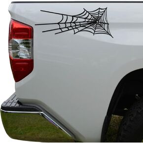 Spider Web Cobweb Die Cut Vinyl Decal Sticker For Car Truck Motorcycle Window Bumper Wall Decor Size- [8 inch/20 cm] Wide Color- Matte Black