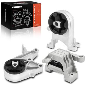 A-Premium Engine Motor Mount and Transmission Mount Kit Compatible with Chevrolet Malibu 2009 2010 2011 2012 2.4L, 6-Speed Automatic Transmission, 3-PC Set, Replace# 24100456