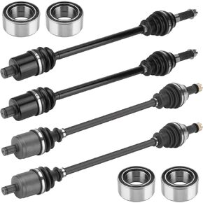 Front Rear Left and Right CV Axle shaft & Wheel Bearing Set for Polaris RZR XP 900/RZR XP 4 900 2011 2012 2013 2014- Full Set