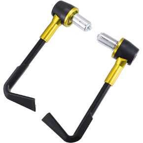 X AUTOHAUX Pair Motorcycle Brake Clutch Lever Guard Handlebar Protector for Yamaha YZF-R7 YZFR7 YZF R7 2021 2022 Black Gold Tone