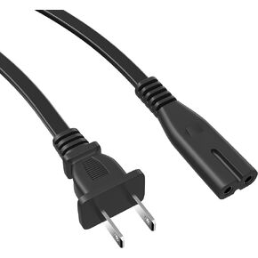 UL 6FT AC Power Cord for Olympus Battery Charger BCM-2 BCN-1 BCN-5 BCS-1 BCS-5, Black