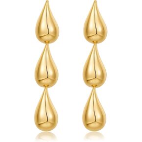 Gold Earrings For Women Gold Drop Earrings Tear Dangle Earrings Gold Statement Earring Fashion jewelry Gift For Women