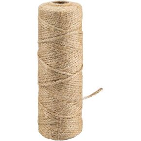 328 feet Jute Twine 3ply 2mm Diameter Burlap Ribbon Gardening String Heavy Duty Arts and Crafts or Gift Wrapping Natural