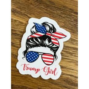 6" car decal Trump Girl Vinyl Decal Sticker, for car windows, maga, make america great, trump 2024, 2a, 2nd amendment, cooler sticker, laptop sticker, waterbottle sticker,