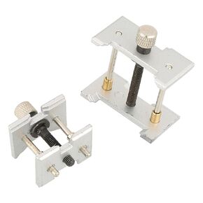 Watch Movement Clamp, Reversible Metal Watch Movement Holder Set, Movement Case Holder Vice Clamp for Watch Repair, Jewelry Making, Craft
