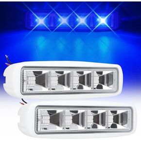 Led Boat Lights, 72W Deck Dock Marine Lights Waterproof 4000LMS 120° 6 inchFlood Light for Boat,Pontoon,Fishing(2PSC)