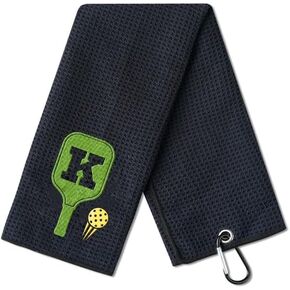 Funny Pickleball Towels for Men/Women, Gifts for Pickleball Lovers, Initial J