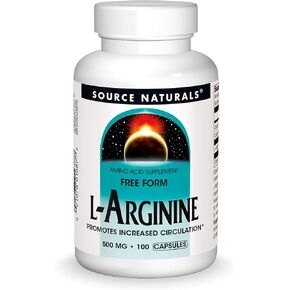 Source Naturals Free Form L-Arginine, 500mg - 100 Capsules