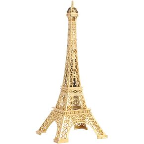 Veemoon Vintage Home Decor Rustic Table Decor para Mesa De Eiffel Tower Statue Eiffel Tower Model Cakes Topper Eiffel Tower Iron Golden Unique Craft Office Ornament Gift