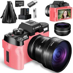 كاميرات رقمية بدقة 4K للتصوير الفوتوغرافي، وكاميرا فيديو بدقة 48 ميجابكسل/60 إطارًا في الثانية لمدونات الفيديو،