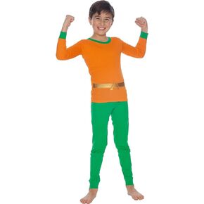 Justice League Boys Aquaman Cotton Costume Pajama Set