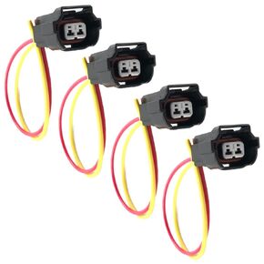 4Pcs Fuel Injector Connector Plug Wire 2Pin 06A973722 Compatible with A4 A6 Golf Jetta Skoda Seat Tucson, FX35, G35, M35, Amanti, Magentis