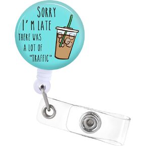 Badge Reels Holder Retractable with ID Clip for Nurse Name Tag Card Funny Fun Hilarious Poop Nursing Doctor Teacher Student Medical Work Office Alligator Clip ZJK444